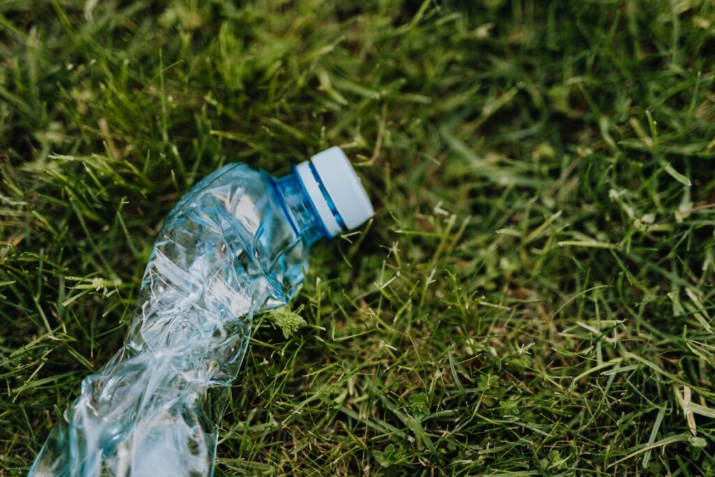 plastic water bottle no disposed of correctly